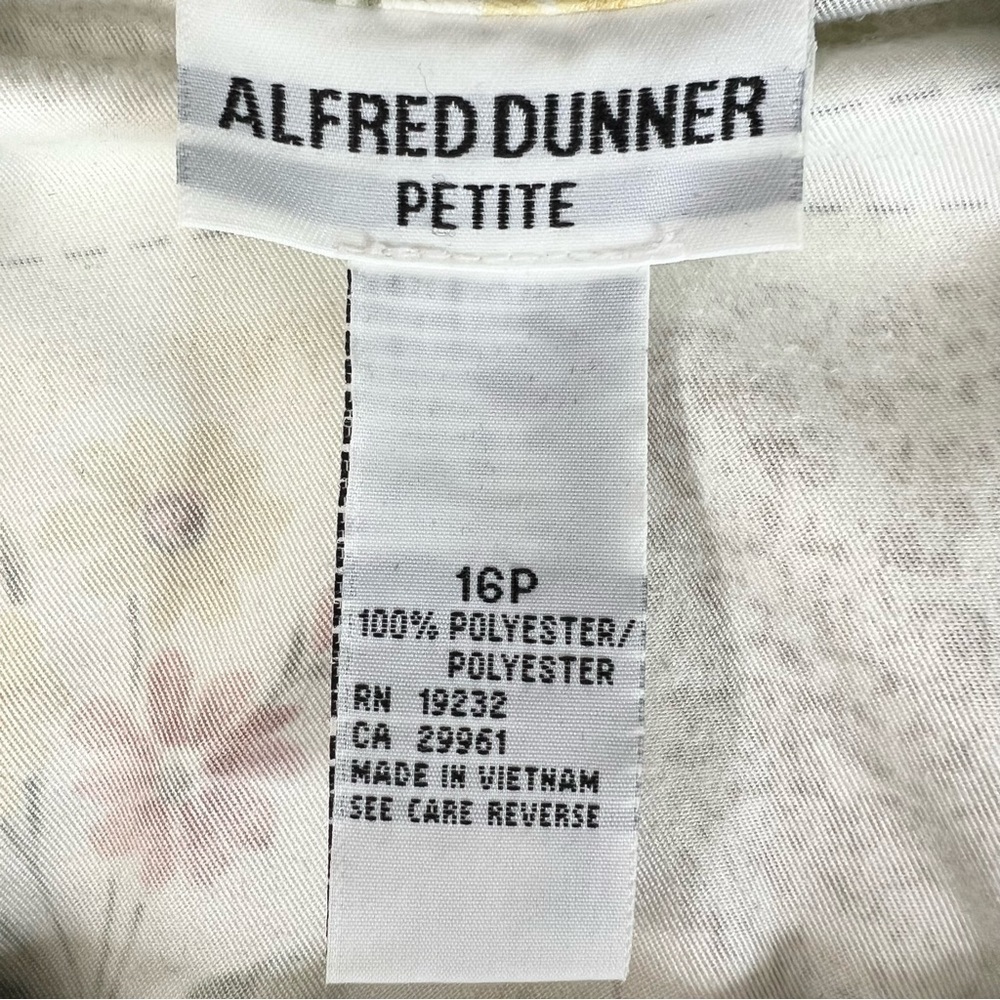 Vintage Alfred Dunner cream floral bomber jacket 16P - Picture 13 of 14